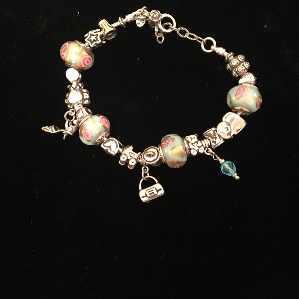 Ross Simons sterling silver charm bracelet